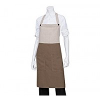 Chef Works | Soho Natural/Camel Contrast Bib Apron